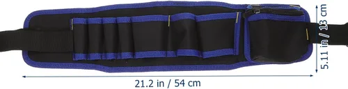 Vista 7 de Cinturón de cintura para herramientas: cinturón de herramientas de construcción resistente, cinturón de herramientas Oxford ajustable con hebilla
