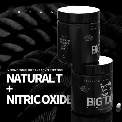 Vista 4 de Big Dog Total Male 3 en 1 Total Alpha Blend - Imprescindible para hombre, sin OMG, energía natural y apoyo de resistencia, 60