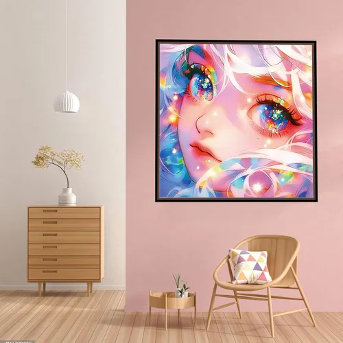 Vista 4 de Kits de pintura de diamantes de fantasía para adultos, kits de arte de diamantes brillantes para principiantes, pintura de diamantes de ensueño