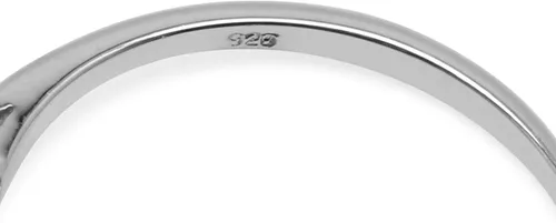 Vista 4 de Silvershake Anillo de promesa de plata de ley 925 con diseño nano esmeralda y circonita cúbica blanca Circonita plata de ley 925 Esmeralda sintética