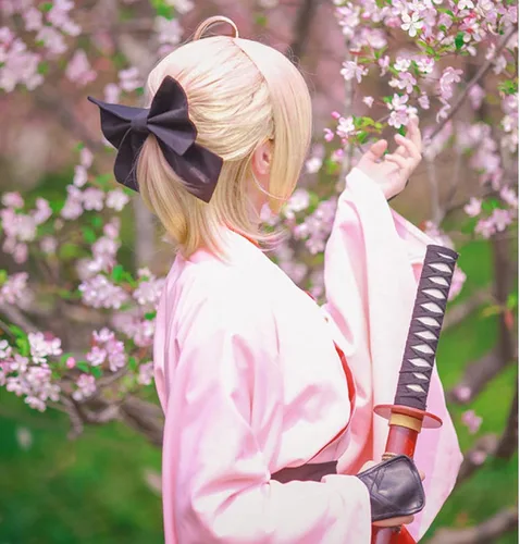 Vista 4 de LCNING Cosplay Shinazugawa Sanemi - Peluca corta para cosplay, disfraz de anime Demon Slayer Kimetsu no Yaiba para hombres y mujeres, pelo