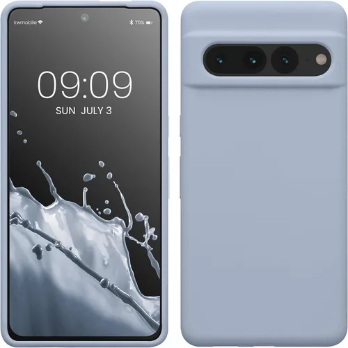 Vista 9 de kwmobile Funda compatible con Google Pixel 7 Pro - Funda de silicona TPU con acabado suave - Piedra antigua