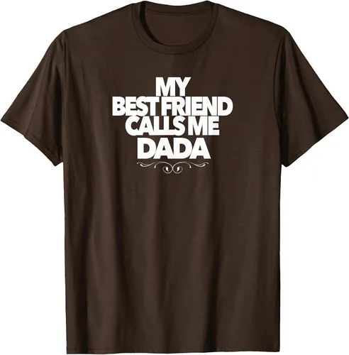 Vista 40 de My Best Friend Calls ME DADA Funny Baby Shower Present dad T-Shirt Asphalt Grey
