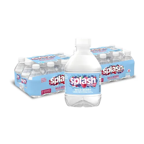 Vista 8 de SPLASH REFRESHER - Agua saborizada con sabor a uva Acai, 8 onzas líquidas, paquete de botellas de plástico de 12