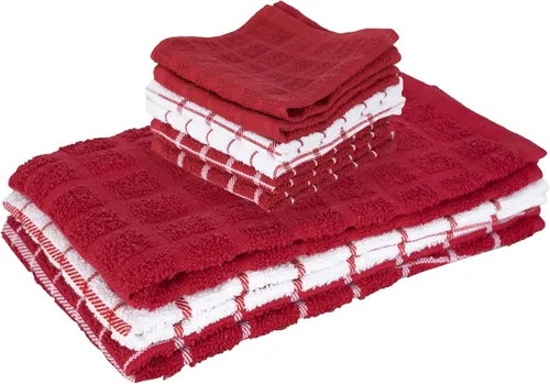 Vista 19 de Ritz Premium Toallas de Cocina de Felpa de Algodón 100% a Cuadros - Altamente Absorbentes, Súper Suaves, de Larga Duración, 25"x15", Paquete de 3