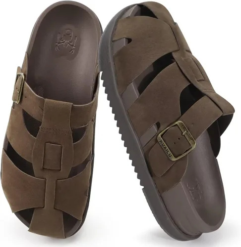 Vista 12 de KuaiLu Sandalias tipo zueco para mujer con soporte de arco cómodo, plataforma elegante, cojín de espuma viscoelástica, sandalias elegantes