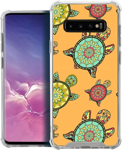 Vista 26 de CasesOnDeck - Funda compatible con Samsung Galaxy S10+ S10 Plus 6.4 pulgadas] S10+ Funda delgada, transparente y flexible de poliuretano