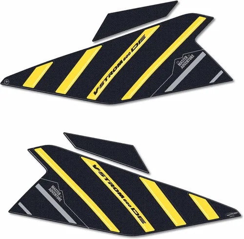 Vista 2 de labelbike - Pegatinas 3D para protecciones de asiento inferior de motocicleta compatibles con Suzuki V-Strom 800DE - Color Amarillo