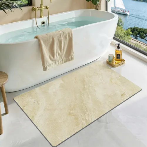 Vista 18 de LUMI Tapetes de baño ultra delgados, superabsorbentes, de secado rápido, antideslizantes, para debajo de la puerta, bañera, lavabo y ducha, 17 x 30