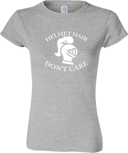 Vista 4 de Knight Helmet Hair Don't Care Camiseta de mujer para The Dane in Shining Armor