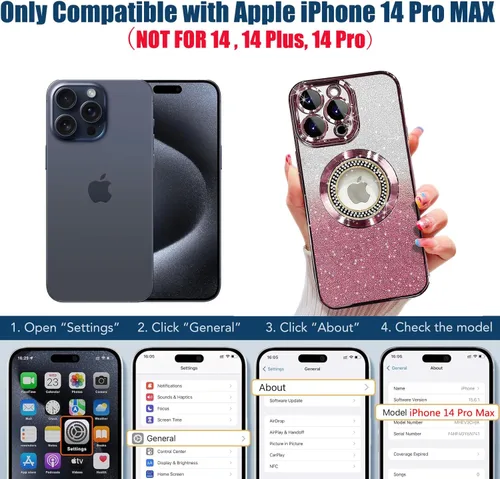 Vista 398 de Misscase Funda magnética con purpurina para iPhone 11 compatible con MagSafe, protección completa, delgada, a prueba de golpes, antiarañazos