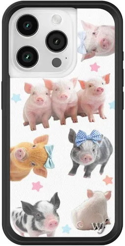 Vista 47 de Wildflower - Fundas compatibles con Apple iPhone 15 Pro Protector de goma negro, certificado de prueba de caída de 4 pies, propiedad de mujeres
