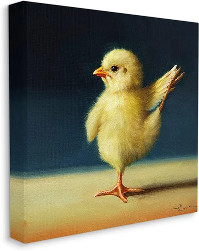 Vista 3 de Stupell Industries Yoga Chicks Birds of Paradise posan animales divertidos, diseño de Lucia Heffernan, arte de pared, 17 x 17 pulgadas