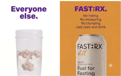 Vista 4 de FAST:RX Bebida de electrolitos en ayunas, hidratación sin azúcar, cero calorías, con vitaminas y minerales, ayuno intermitente y ceto, arándanos