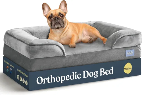 Vista 8 de Sofá cama ortopédica para perros – Camas ultra cómodas para perros grandes – Cama transpirable e impermeable para mascotas – Sofá cama de espuma