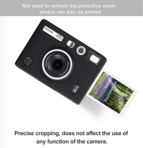 Vista 2 de Pocoukate Funda protectora para Instax Mini EVO, funda de silicona suave con protector de pantalla para cámara instantánea Fujifilm Instax Mini EVO