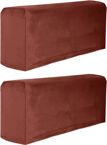 Vista 13 de BESPORTBLE 2 fundas de tela elástica para reposabrazos de sofá, fundas para reposabrazos de sillón, antimanchas, lavable, protector de muebles Beige
