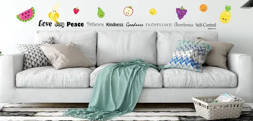 Vista 4 de Calcomanías de pared para niños, decoración de aula de iglesia, guardería, decoración de pared, calcomanías de versículo bíblico cristiano, sala