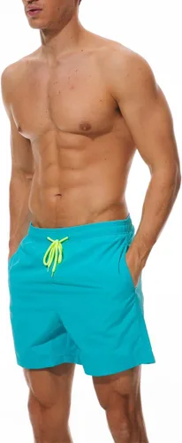 Vista 6 de Gopune Bañador corto de playa de secado rápido para hombre con forro de malla