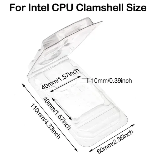 Vista 2 de Bandeja para CPU AMD, soporte de caja protectora de plástico para 938 939 940 AM4 AM3 AM2 FM1 FM2 APU FX, carcasa de plástico grueso, con 10 bolsas