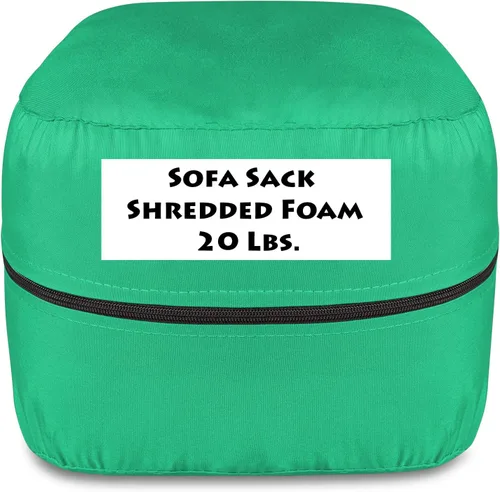Vista 2 de Relleno de espuma triturada Sofa Sack: Relleno de espuma viscoelástica para puffs, camas de perro y almohadas, 20 libras, multicolor