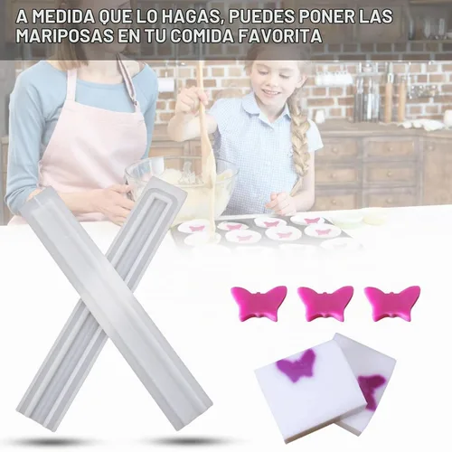 Vista 3 de Columna de tubo de mariposa molde de jabón de silicona para velas Molde de pastel de caramelo de chocolate incrustar suministros de fabricación
