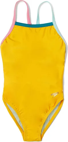 Vista 52 de Speedo Traje de baño de una pieza para niña con tiras finas Azul (Blue Print)
