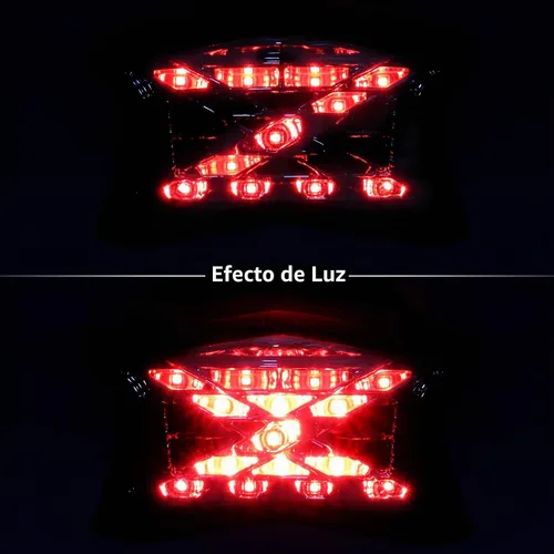 Vista 3 de Luces traseras LED integradas para Kawasaki 650 Z650 Z900 ZH2 2017-2025 - Lente de humo Luz trasera LED Plug & Play, lente ahumada, freno y señal