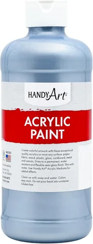 Vista 49 de Handy Art Pintura acrílica, juego de 12 colores, botellas de 16 onzas, acrílico líquido para estudiantes semibrillante, consistencia de flujo