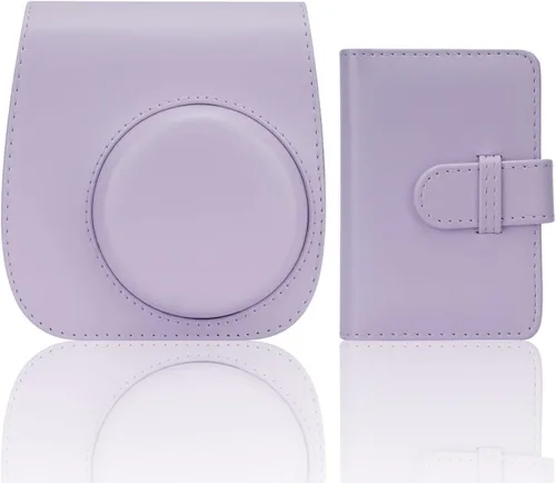 Vista 17 de Funda para cámara instantánea compatible con Fujifilm Instax Mini 12 11/9/8/8+ bolsa de piel sintética con bolsillo y correa ajustable para el Negro