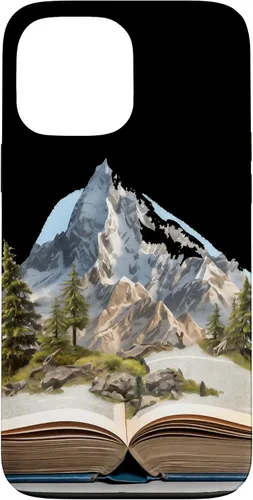 Vista 23 de Funda de lectura para iPhone 12 Pro Max Book Mountain Nature Bookworm Reader Hiker