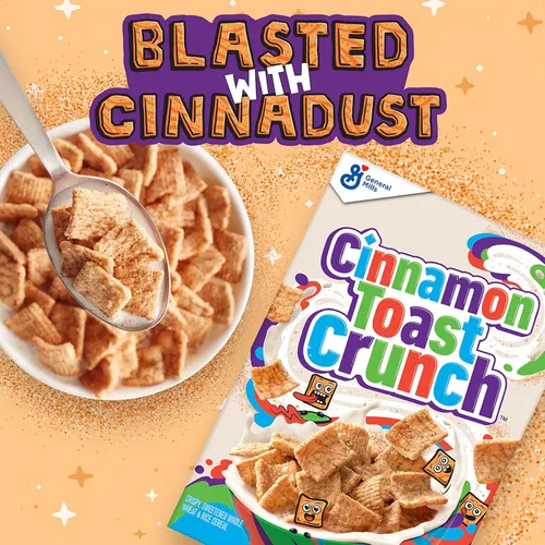 Vista 5 de Original Cinnamon Toast Crunch - Cereal para el desayuno, bolsa de cereales de 32 onzas (paquete de 4)