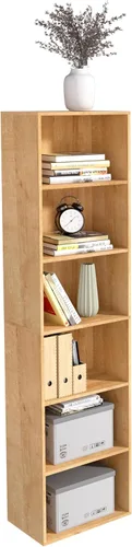 Vista 14 de Organizador de Almacenamiento de Madera de 3 Cubos, Estantería Baja de 3 Niveles Organizador de Exhibición de Almacenamiento Independiente, Estante