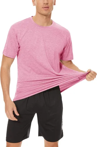 Vista 4 de CRYSULLY Camiseta de manga corta para hombre, sin botones, atlética, de verano, casual, de rendimiento