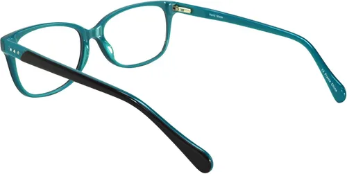 Vista 3 de Marcos de anteojos Cateye para mujer, tamaño 53-16-140-39 en negro y azul