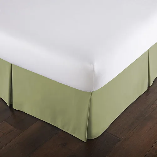 Vista 30 de Southshore Fine Linens VILANO Springs faldón para cama plisada, 15 pulgadas, Microfibra, Blanco brillante, gemelo