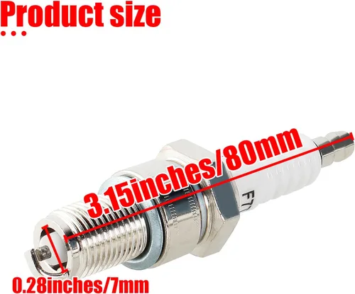 Vista 2 de F7TC Bujía para GX120 GX160 GX200 GX240 GX270 GX340 GX390 Generador Cortacésped Tractor Rototiller Bomba de agua Go Kart Mini Bike Labranza Pulidora