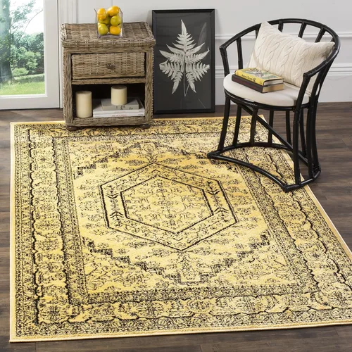 Vista 79 de SAFAVIEH ADR108B - Tapete de la colección Adirondack, 2 pies 1 pulgada x 6 pies, marfil y plateado, diseño de medallón oriental, no desprende