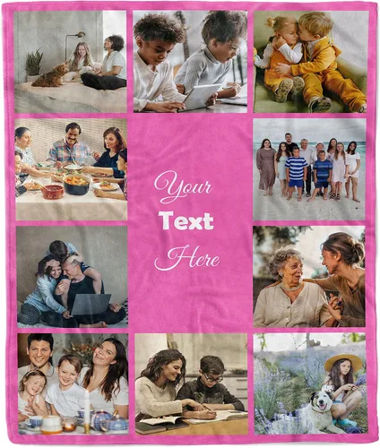 Vista 20 de Manta de collage de fotos personalizada, manta de boda. Manta de forro polar suave y acogedora, manta de fotos personalizada. Regalo para boda