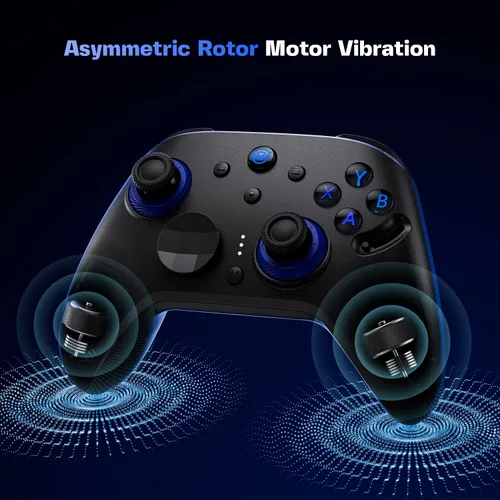 Vista 6 de NYXI NP08 PC Gaming Controller, Adjustment Lever TMR Joystick, Interchangeable ABYX Buttons, 2-in-1Hall Triggers, 1200mAh with Charging Dock for