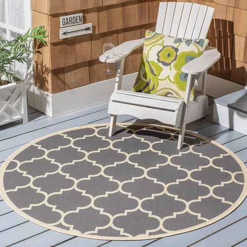 Vista 33 de SAFAVIEH Courtyard Collection - Alfombra decorativa de 2 x 3 pies 7 pulgadas, verde oscuro y beige, no desprende pelusa y de fácil cuidado