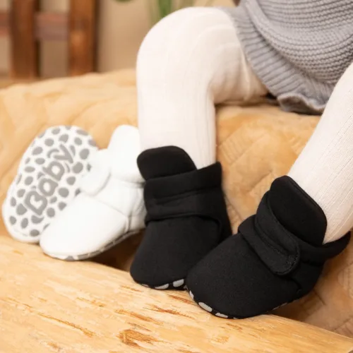 Vista 8 de Sawimlgy - Botines de algodón antideslizantes para recién nacido, con agarre, para cuna o para el invierno