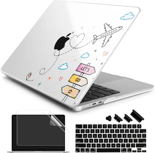 Vista 33 de Batianda Estuche Premium para Nuevo MacBook Air de 15 Pulgadas 2025 M4 2024 2023 con Chip M3 M2 Modelo A3241/A3114/A2941, Estuche Protector de Olas
