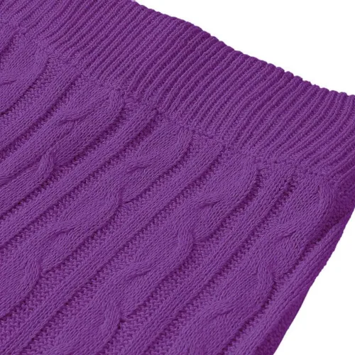 Vista 2 de Hugncmy Conjunto de pantalones de suéter de cuello redondo de color sólido para mujer