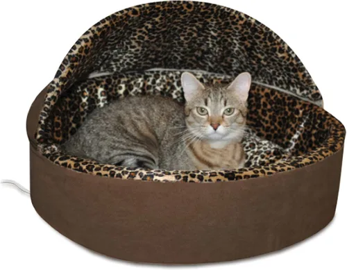 Vista 10 de K&H Pet Products Thermo-Kitty Bed Deluxe - Cama Calefactada de Lujo para Gatos Grandes - Cama Calefactada para Mascotas de Interior para Perros