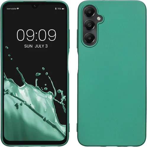 Vista 33 de kwmobile Funda compatible con Samsung Galaxy A12 - Funda protectora de silicona TPU suave y delgada - Azul Báltico