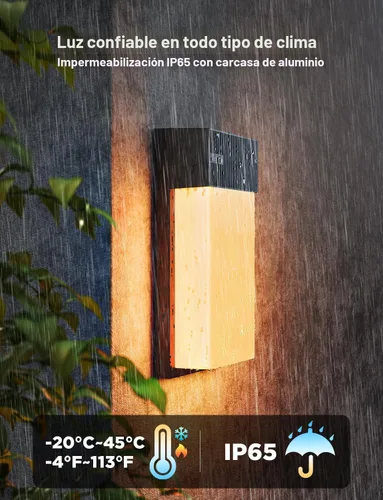 Vista 6 de Luz de pared exterior Govee, luces de porche RGBIC inteligentes de 1500LM al aire libre con 45 modos de escena, impermeables IP65 para decoración