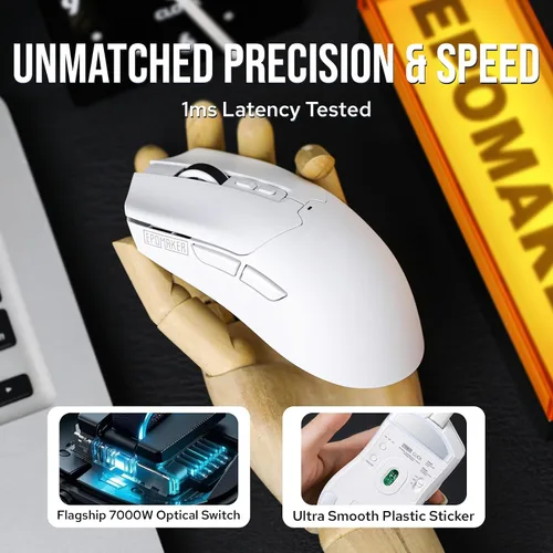 Vista 7 de EPOMAKER TH99 PRO 96% Mechanical Keyboard with Screen & Knob+Click Gaming Mouse Wireless 2.4Ghz/BT/Type-C