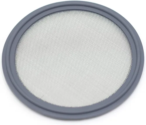Vista 7 de HFS (R) 1,5 "Tri Clamp Screen Junta FKM w/Stainless Screen 10 Mesh (2000 μm)