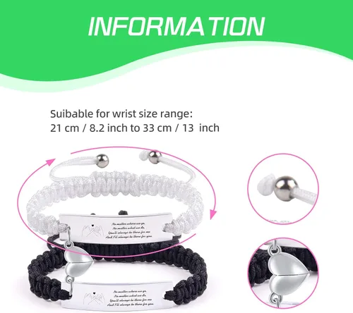 Vista 2 de Pulsera de amor para pareja